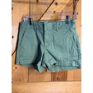 GAP Womens City Shorts Green Casual‎ Everyday Relaxed Chino Cotton